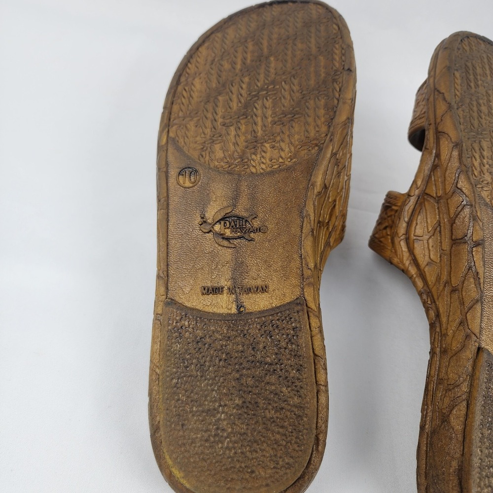 Pali Hawaii Colored‎ Jandal in Light Brown Mens Size 10 Made in Taiwan - Picture 4 of 6